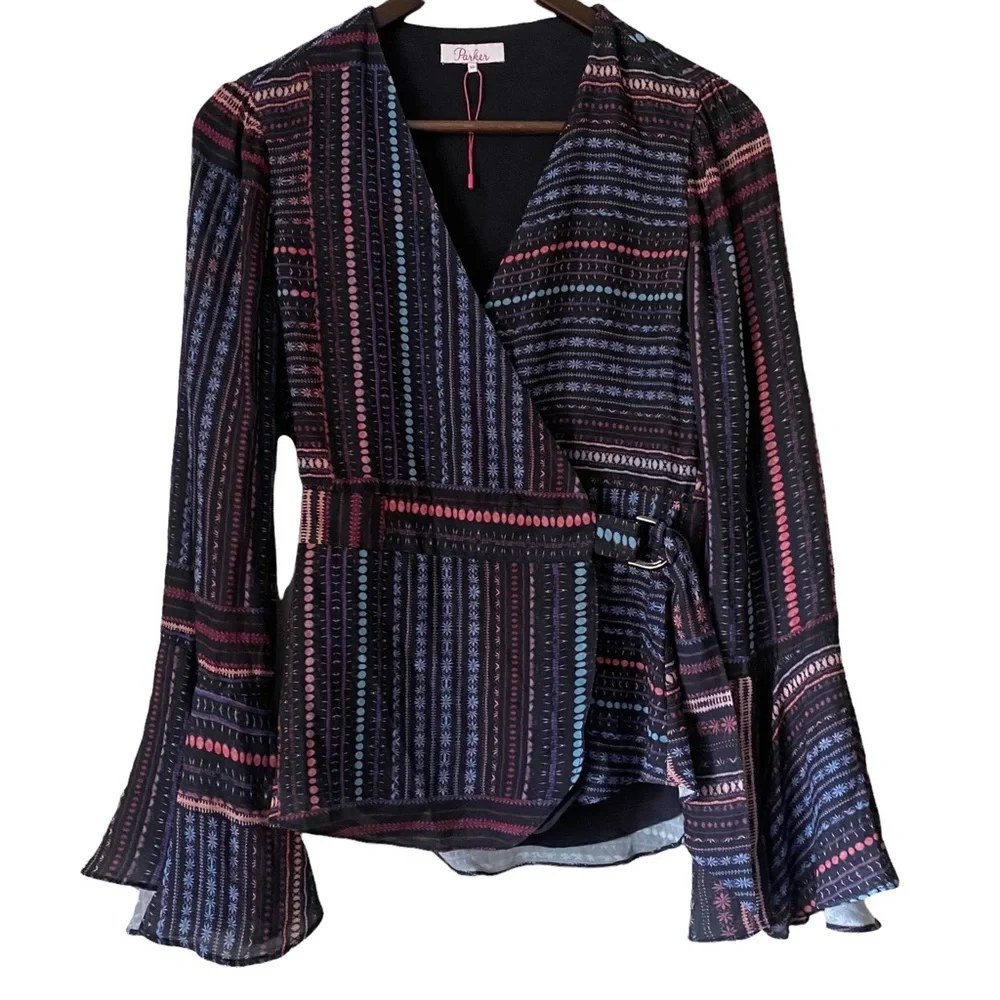 Parker Wrap Tolomei Front Blouse - Picture 4 of 9